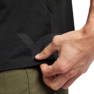 Camiseta informal de algodón orgánico 100% para hombre, 220 gramos, patrón sólido, serigrafía, Jersey teñido liso en blanco, no tejido - Product Image 5