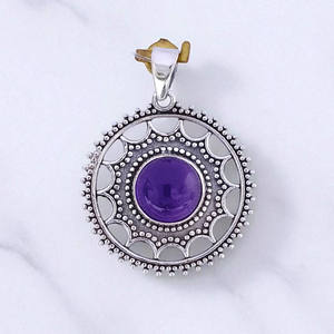 Colgante de cuarzo rosa Pieza de joyería de plata de ley fina 925 Joyería de plata al por mayor - Product Image 2