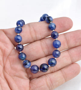 Cuentas Ovaladas Lisas de Iolita de 6 Pulgadas Naturales para la Elaboración de Joyería Fina, Pulsera de Piedras Preciosas - Product Image 4