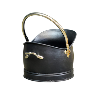 Cubo para Cenizas de Diseño Innovador, Cubo de Carbón de Metal Galvanizado, Cubo Hecho a Mano para Chimenea, Cubo de Carbón de Metal Bronce - Product Image 6