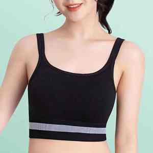 Sujetador deportivo ligero para mujer activo Sujetadores push-up de color sólido con espalda a prueba de golpes sin soporte de anillo de acero - Product Image 1