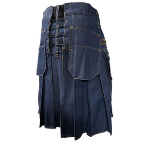 Kilt Utilitario de Mezclilla Resistente Color Azul Marino para Hombre, con Cierre de Hebilla y Lazo Táctico, Kilts 2026 - Product Image 5
