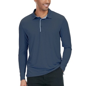 Polo athlétique léger de sport pour hommes chemises minces à manches longues printemps été en plein air course à pied entraînement randonnée golf polo chemise - Product Image 2