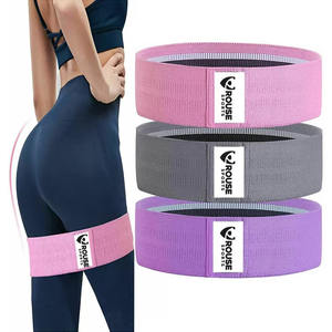 Juego de 3 Bandas de Resistencia de Tela con Logotipo Personalizado al por Mayor, Bandas de Cadera para Yoga, Gimnasio, Fitness, Antideslizantes, para Ejercicios de Glúteos - Product Image 1