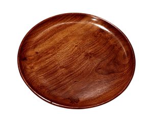 Cuenco multiusos de forma redonda de madera hecho a mano de primera calidad para el desayuno, aperitivos, sopa, vajilla, ensaladera para el hogar y la cocina - Product Image 1