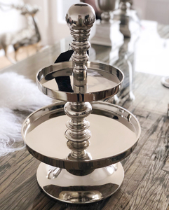 Support à gâteau haut en aluminium sur trépied, décoration de service de gâteaux pour mariage et restaurant, présentoir de luxe - Product Image 6