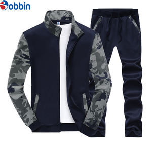 Top Quality <b>Men</b> Clothes Outfit Tracksuit New Sports <b>Camouflage</b> <b>Jacket</b> Pants Set Casual Long Sleeved <b>Jacket</b> Stand Collar Set - Product Image 4
