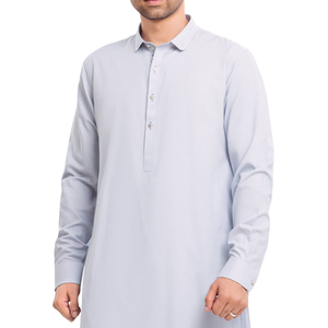 2024 Winter Fashionable Pakistani Shalwar Kameez Casual Wear Breathable Punjabi Kurta Shalwar Men's <b>Sets</b> Solid Colors Adults - Product Image 2