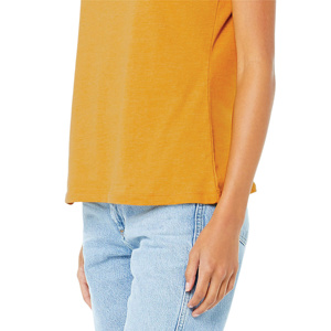 Camiseta básica personalizada para mujer DTG, camiseta ajustada en blanco con serigrafía, Camiseta lisa de algodón con cuello en V para mujer - Product Image 5