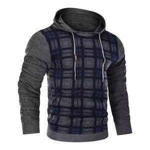Pull pour homme en tricot Pull de sport décontracté Pull respirant à capuche en tricot géométrique Style sportif MUKKA SPORTS - Product Image 6