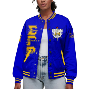 Sigma Gamma Rho 1922 Heritage Varsity Letterman Jacket Classic SGRho Ropa griega Royal Poodle Edition - Product Image 1