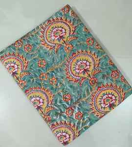 ผ้าฝ้ายเนื้อผ้าระบายอากาศได้ดีจาก100% ผ้าฝ้ายทำมือพิมพ์ลายบล็อกเป็นมิตรต่อสิ่งแวดล้อมแบบดั้งเดิมมรดกทางวัฒนธรรม - Product Image 1