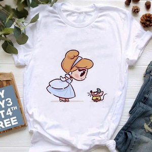 T-Shirt à manches courtes pour femme, haut de qualité supérieure, imprimé dessin animé 3D, mode été - Product Image 5