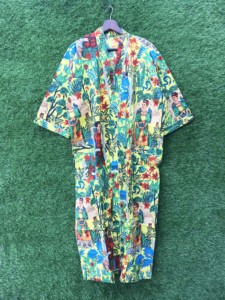 ชุดคลุมกิโมโนผ้าฝ้ายพิมพ์ลายสำหรับผู้หญิง, ชุดคลุมยาวชุดใส่อยู่บ้านคอวีถักแบบผูกเชือกระบายอากาศได้อย่างรวดเร็ว - Product Image 2