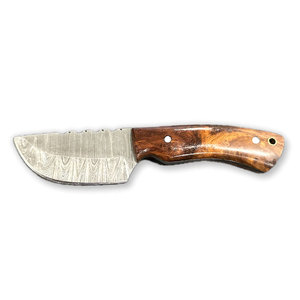 Cuchillo desollador de acero de Damasco hecho a medida para caza y pesca al aire libre con agarre y funda duraderos - Product Image 4