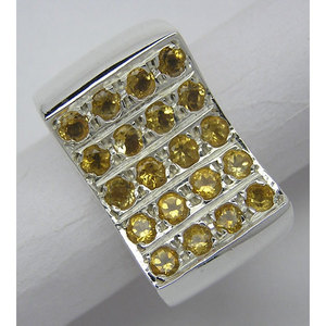 Gemstone <b>Rings</b> Rhodium Plated Sterling Silver with gems Stones - Product Image 1