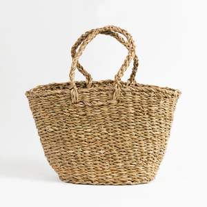 Sac fourre-tout à bandoulière en jonc de mer fait à la main en paille de jacinthe d'eau - Product Image 5