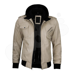 แจ็กเก็ตหนังผู้ชาย, แจ็กเก็ตหนังคอปกตั้งสำหรับขี่มอเตอร์ไซค์น้ำหนักเบา - Product Image 2