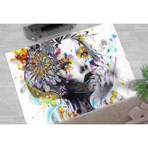 Alfombra con Retrato de Mujer Abstracta: Decoración Artística Moderna y Colorida, Alfombra Impresa, con Pelo Suave - Product Image 5