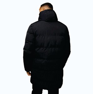 100% Polyester X2 Polar <b>Fleece</b> <b>Black</b> Full Zip Ice Tech Puffer Coat Fully Padded For Comfort and Warmth - Product Image 6