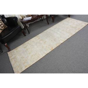 Alfombra turca Vintage moderna de 27x81 pies, Beige, área grande, estilo clásico, retales abstractos, pasillo rectangular, látex de lana de 10mm - Product Image 2