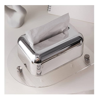 Kotak tisu Stainless Steel, kotak tisu mewah, desainer baru, kotak tisu Stainless Steel, dekorasi meja, barang baru kerajinan, harga murah