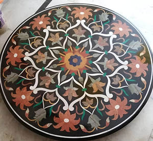 Medallón de incrustaciones de mármol con chorro de agua de flores de diseño moderno Premium para interiores de villas elegantes Pisos de vestíbulo personalizados - Product Image 3