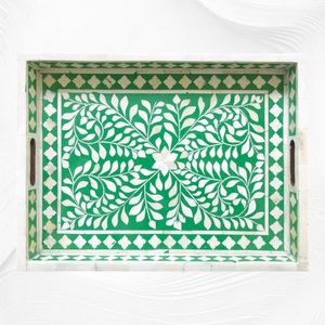 Precio al por mayor Bandeja de servicio con incrustaciones de hueso Calidad estándar en la India El mejor diseño atractivo personalizado - Product Image 1