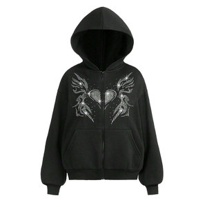 Oferta Especial: Sudadera con Capucha de Forro Polar con Pedrería para Hombre, Invierno, Transpirable, Ligera, Mezcla de Algodón, Alta Calidad - Product Image 1