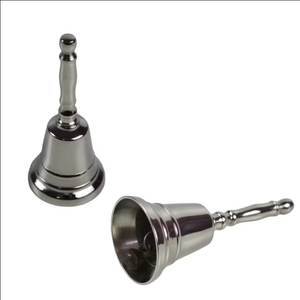 Nouveau Look laiton couleur or cloche à main avec longue poignée meilleure forme père noël cloche à main pour noël décor à la maison - Product Image 6