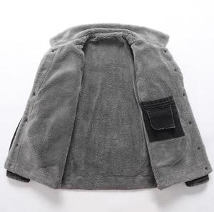 Wholesale <b>Men's</b> Winter <b>Denim</b> <b>Jacket</b> Windproof Thick Fleece Warm <b>Men</b> Fashion Casual Fur Collar <b>Jacket</b> - Product Image 4