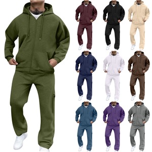 Conjuntos Deportivos Personalizados para Hombre, con Capucha, de Forro Polar Grueso, Manga Larga, 100% Algodón, Secado Rápido, Transpirables, Cómodos y Duraderos - Product Image 2