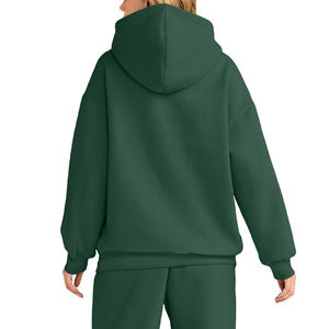 Sudaderas con capucha extragrandes ligeras hechas a medida para mujer, ropa de calle transpirable con hombros caídos y estampado de logotipo, 100% algodón para invierno - Product Image 5