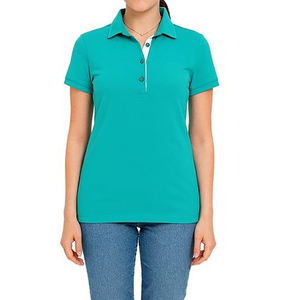Chemise décontractée unie personnalisée pour femme, 100 % coton, 220 GSM, tricotée, imprimée numériquement, respirante et à séchage rapide, vente en gros - Product Image 2