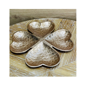 Plat de service rond en métal pour fruits Bol décoratif Décoration d'hôtels et de cuisine Vaisselle Vaisselle Plateau de service plaqué or - Product Image 6