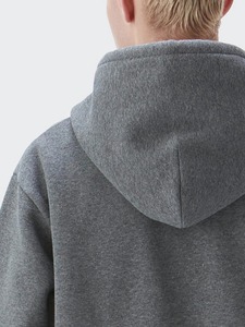 Venta al por mayor de sudaderas con capucha de gran tamaño personalizados para los hombres de peso pesado de algodón de lana pulóver Streetwear sudaderas en blanco - Product Image 3