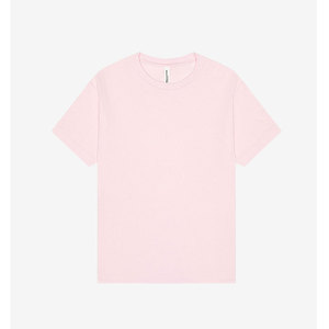 Camiseta de manga corta para hombre, camiseta lisa en blanco suave de algodón pesado de 6oz, camiseta transpirable de algodón ajustada de gran tamaño con hombros caídos rosa - Product Image 1