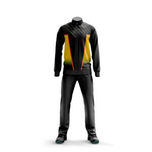 Dernier modèle de survêtement de sport de haute qualité en polyester imprimé avec fermeture éclair et logo personnalisé pour hommes - Product Image 2