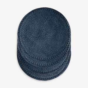 Sous-verre en cuir de forme ronde à prix de gros sous-verre lavable de haute qualité avec coutures pour la décoration d'hôtel - Product Image 5