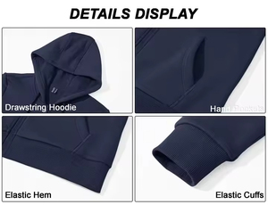 Logo personnalisé Design 2025 Fermeture à glissière Pull en coton Sweat-shirt respirant à capuche longue longueur pour les femmes - Product Image 5