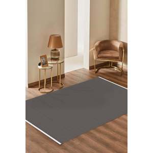 Tapis d'intérieur Netline NV005, moderne, anthracite, 100% polyester, anti-peluches, facile à nettoyer, durable, pour chambre à coucher, bureau, Home Depot - Product Image 1