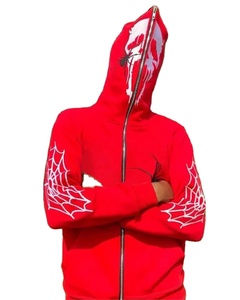 เสื้อมีฮู้ดผ้าคอตตอนสำหรับผู้ชายและ100% แบบรูดซิปสีพื้นสำหรับฤดูหนาว - Product Image 5