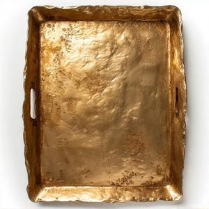 Plateau en aluminium de luxe Modern Essence Forme rectangulaire allongée sophistiquée Artisanat en métal métallique sophistiqué - Product Image 4