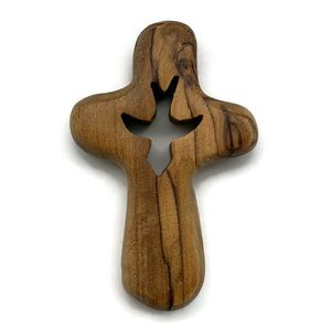 Croix en bois élégante pour décoration murale religieuse Croix en bois artisanale avec décoration murale en bois de mangue unique - Product Image 4