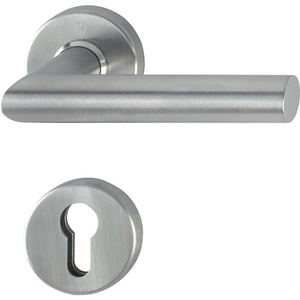 Juego de Rosetas de Acero Inoxidable Amsterdam E1400Z/42/42S F69 Cuadradas de 8mm para Protección Combinada HOPPE - Product Image 1