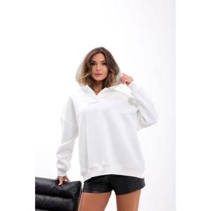 Sweat-shirt surdimensionné 7525 en tissu tricoté respirant ECRU, confortable et élégant - Product Image 5