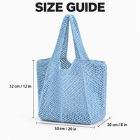 Sac de plage en filet à ouverture large avec faible MOQ pour les distributeurs, personnalisable avec logo pour les acheteurs mondiaux