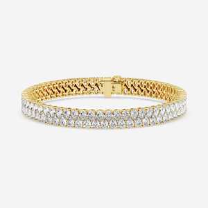 สร้อยข้อมือเพชรเม็ดเดียวสีเงินมอยส์ซอไนต์ที่ละเอียดอ่อนพร้อมการตั้งค่าที่ง่ามและการออกแบบที่ปรับได้ดีที่สุดสำหรับเด็กหญิงและวัยรุ่น - Product Image 1