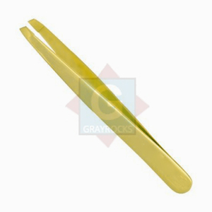 Pinzas para cejas de acero inoxidable con punta inclinada profesional de alta calidad, herramienta para desplumar cejas con logotipo personalizado - Product Image 1