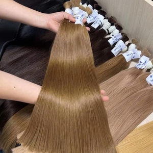 Extensions de cheveux humains en vrac vierges Remy naturels de haute qualité Cheveux en vrac de qualité supérieure à extrémité épaisse - Product Image 1